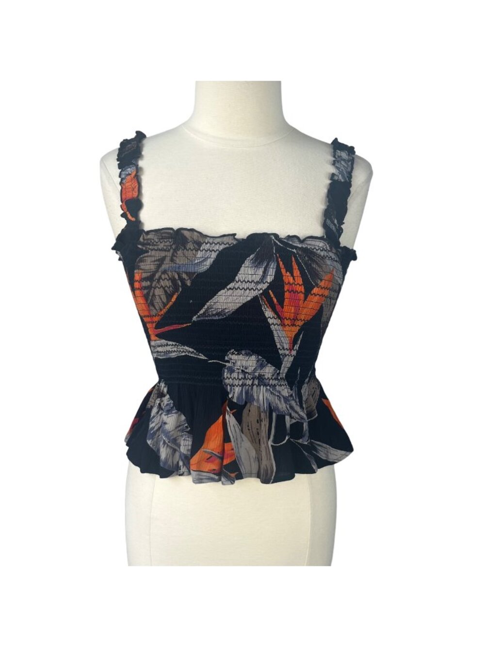 Patrons of Peace Tube Top Tank Cami Small Blue Orange Summer